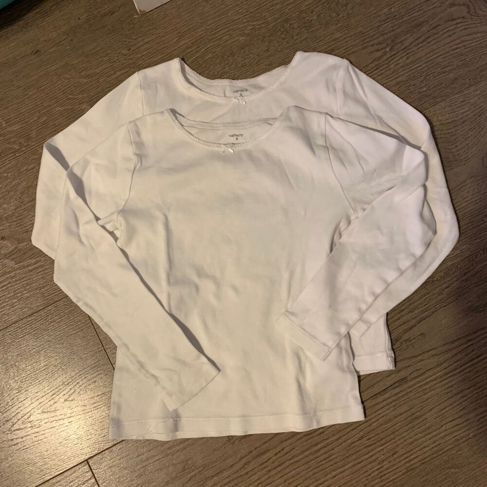 2-Pack Cotton Undershirts - Carters - size 8 - girls